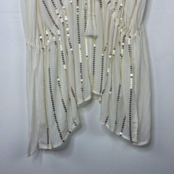 Cover kimono wrap sequined off white - Picture 3 of 11